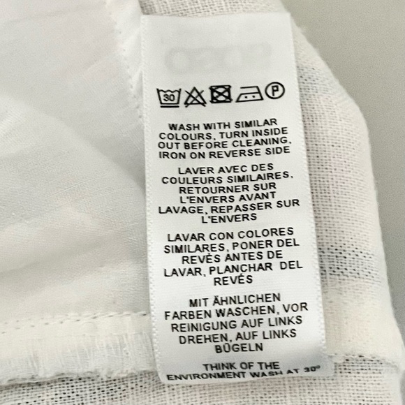 NWT ASOS‎ Linen Blend Striped Pants White Black Women’s Size 8 - Picture 9 of 9